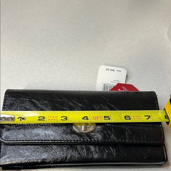 Mundi Black Leather Wallet with Secure Clasp - Picture 8 of 8